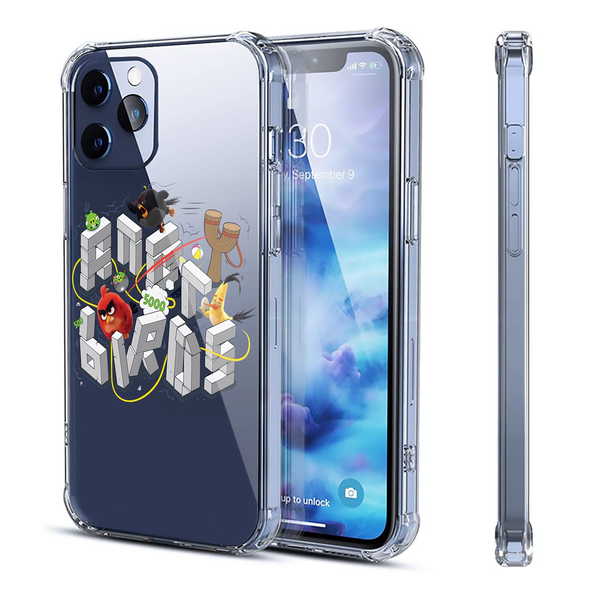 （画像用） Angry Birds アングリーバード 【iPhone 12シリーズ対応】透明スマホケース（クリアソフトケース）